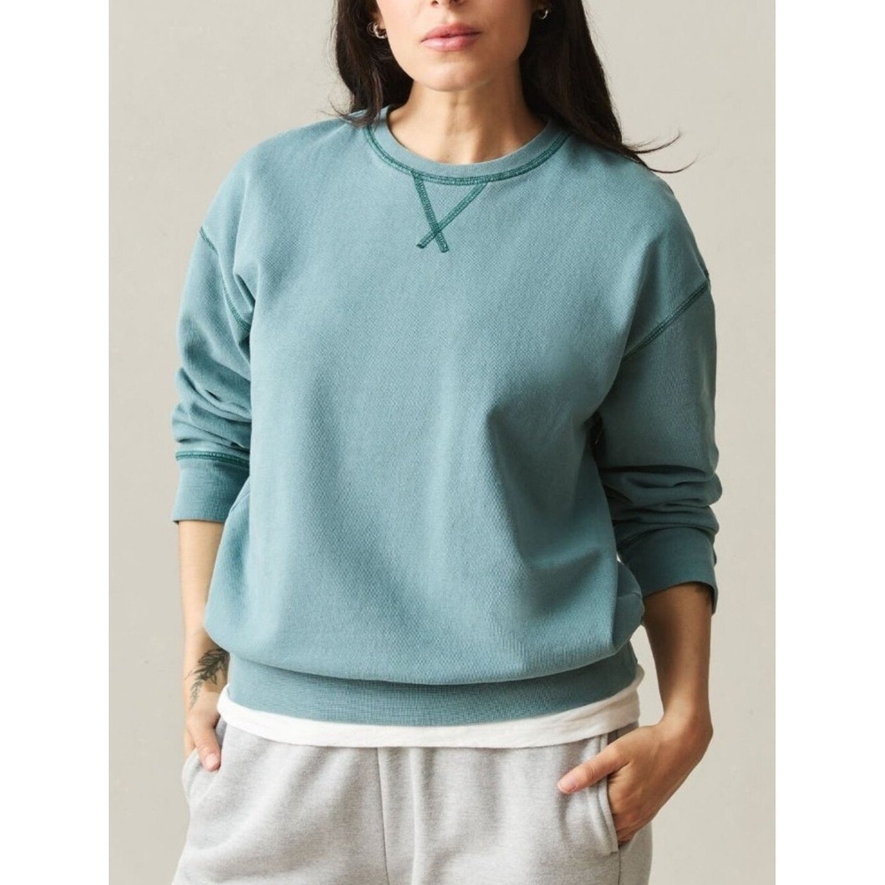 NEW American Giant Sweatshirt Medium Blue‎ Relaxed French Terry Crewneck USA